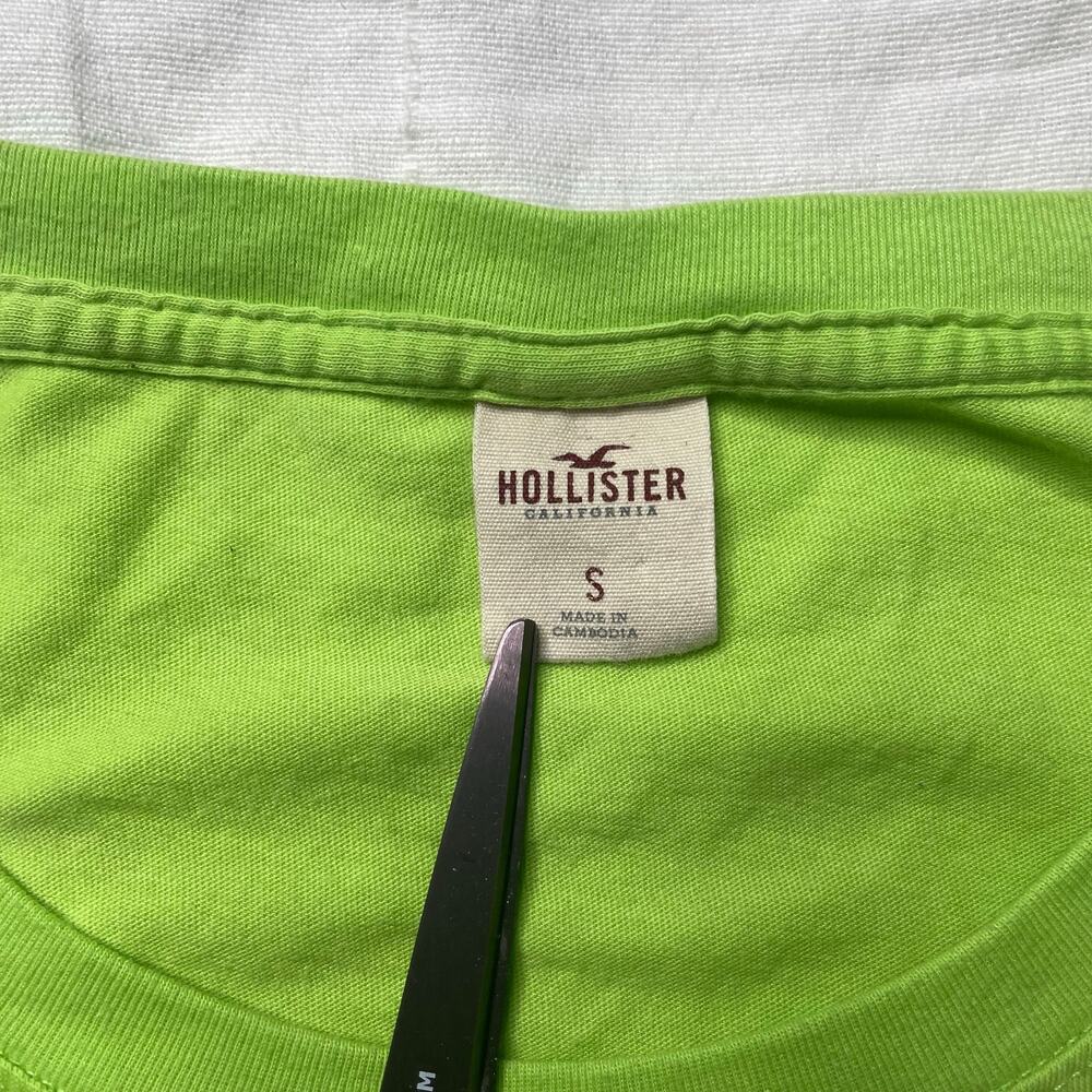 Hollister Green Long Sleeve Shirt California Spell Out Small Y2K Embroidered - Picture 6 of 6